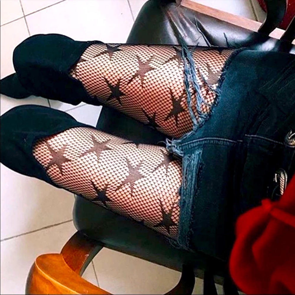 Star Fishnet Tights